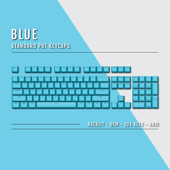 Blue Backlit PBT Keycaps Krome Keycaps LTD Single Colour, USA