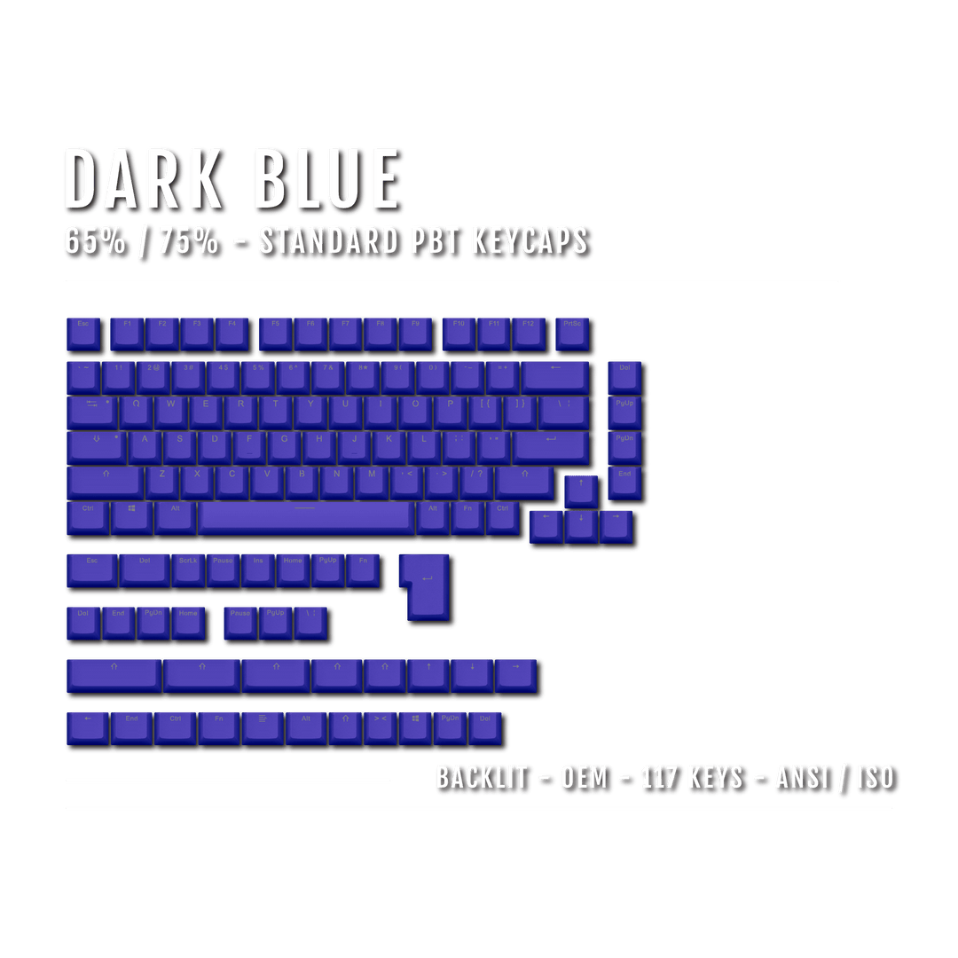 Key Cap Rome Blue Dark Blue Backlit PBT Keycaps – 65/75% – Krome Keycaps LTD