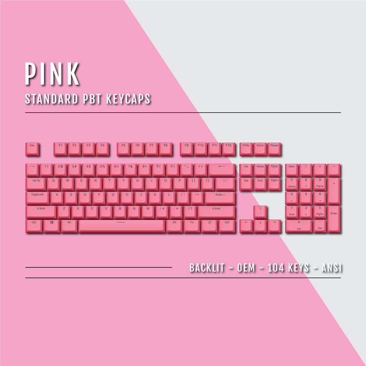 Pink Backlit PBT Keycaps Krome Keycaps LTD Single Colour, USA