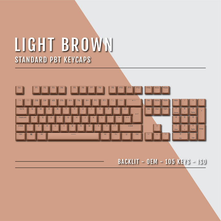 Light Brown Backlit PBT Keycaps Krome Keycaps LTD Single Colour, USA