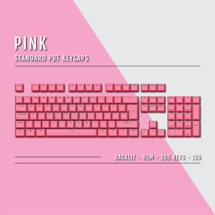 Pink Backlit PBT Keycaps Krome Keycaps LTD Single Colour, USA