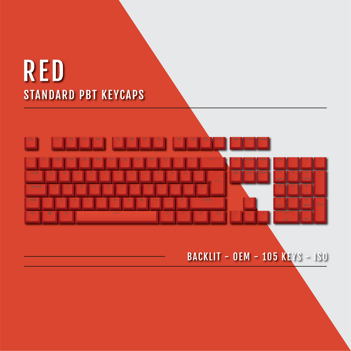 Red Backlit PBT Keycaps Krome Keycaps LTD Single Colour, USA