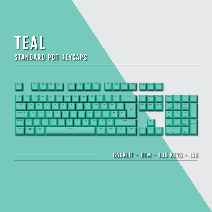 Teal Backlit PBT Keycaps Krome Keycaps LTD Single Colour, USA