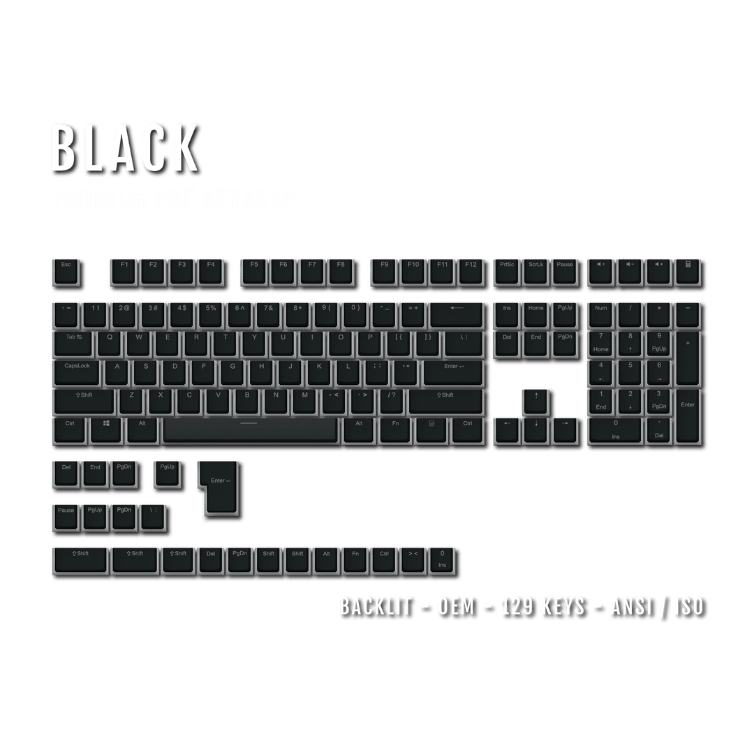 Black Backlit PBT Pudding Keycaps Krome Keycaps LTD Pudding Single