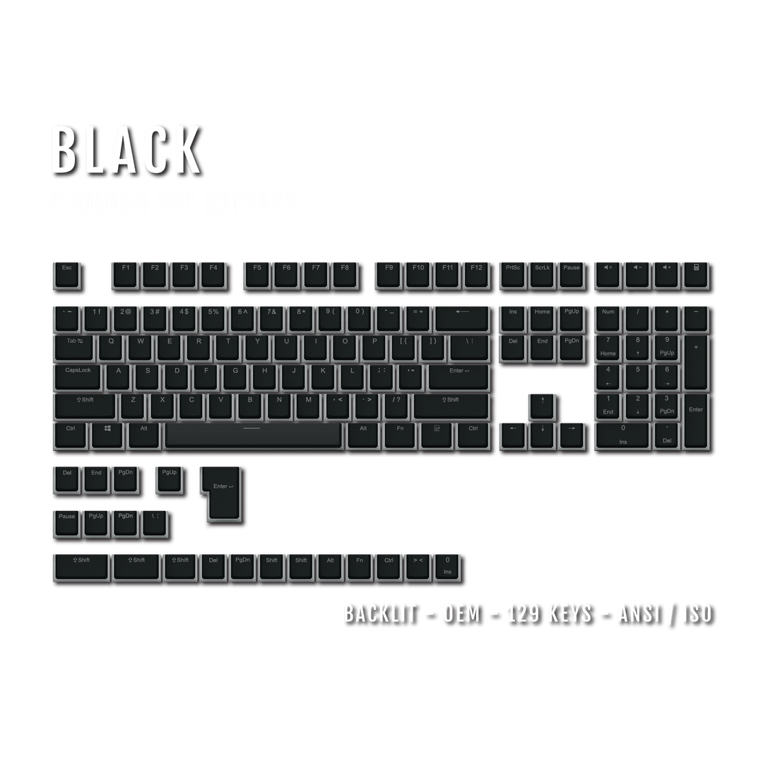 Black Backlit PBT Pudding Keycaps