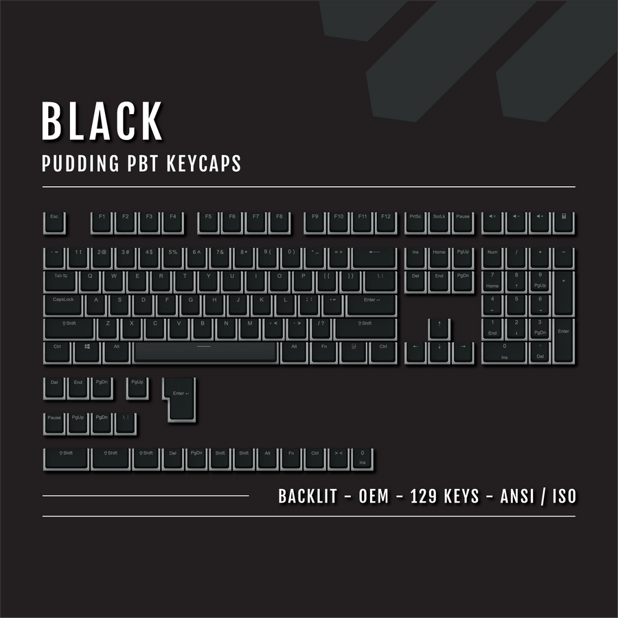 Pudding Keybacks Pudding Keycaps for RGB Keyboards | PBT Set – Krome Keycaps LTD