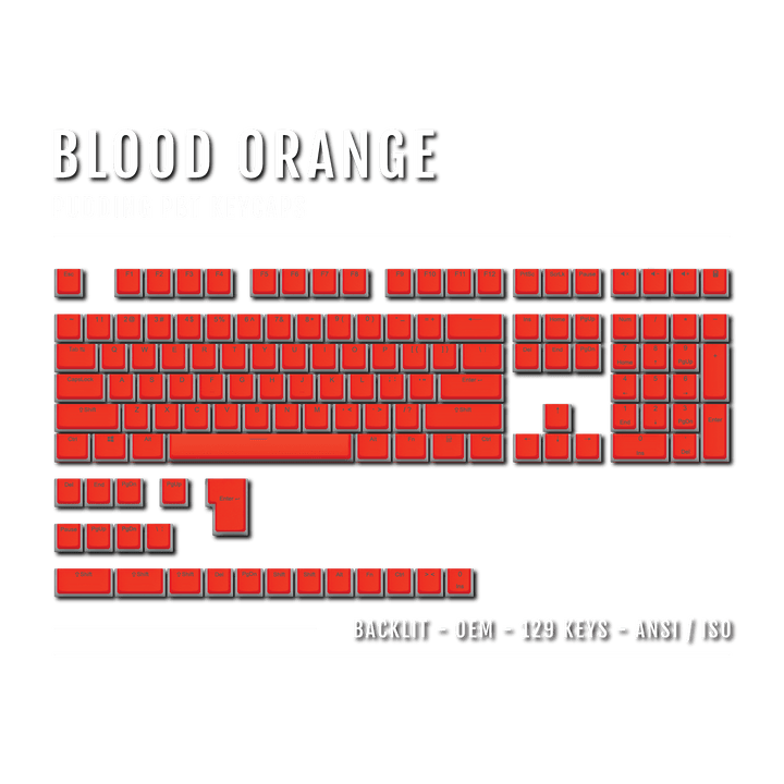 Blood Orange Backlit PBT Pudding Keycaps Krome Keycaps LTD Pudding Single