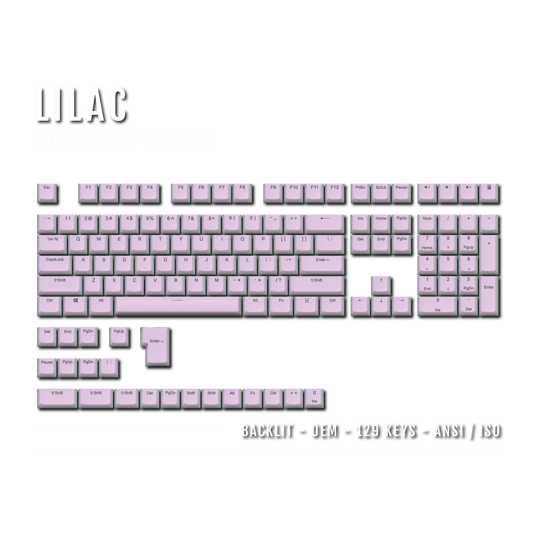 Lilac Backlit PBT Pudding Keycaps Krome Keycaps LTD Pudding Single