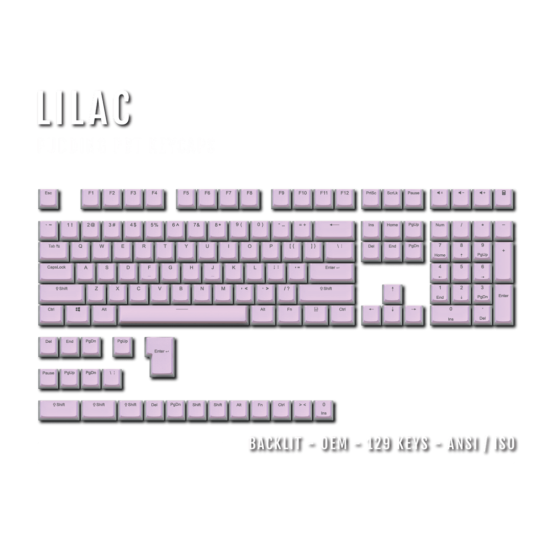 Lilac Backlit PBT Pudding Keycaps