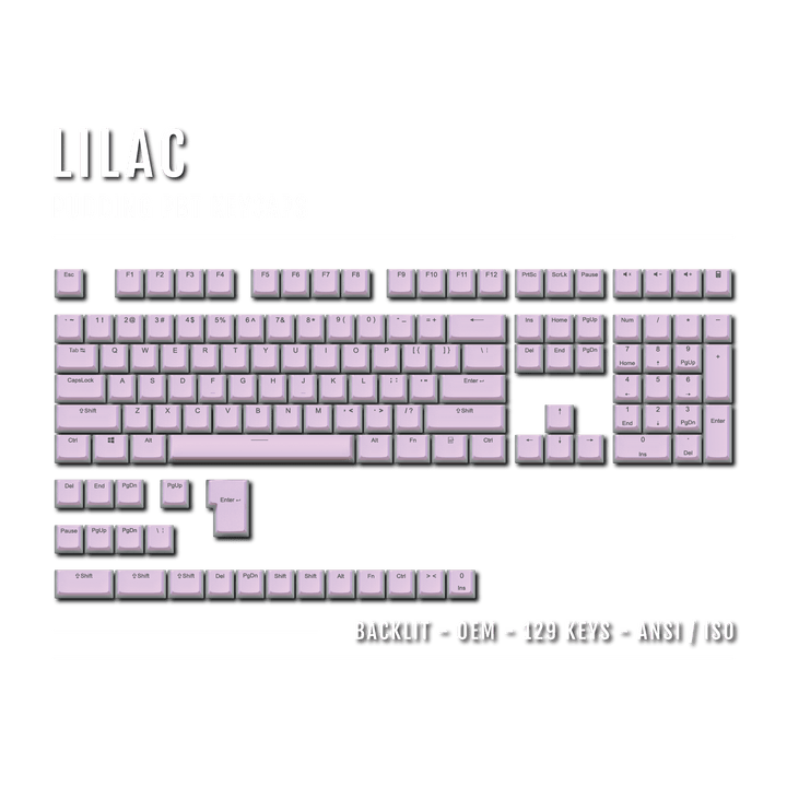 Lilac Backlit PBT Pudding Keycaps