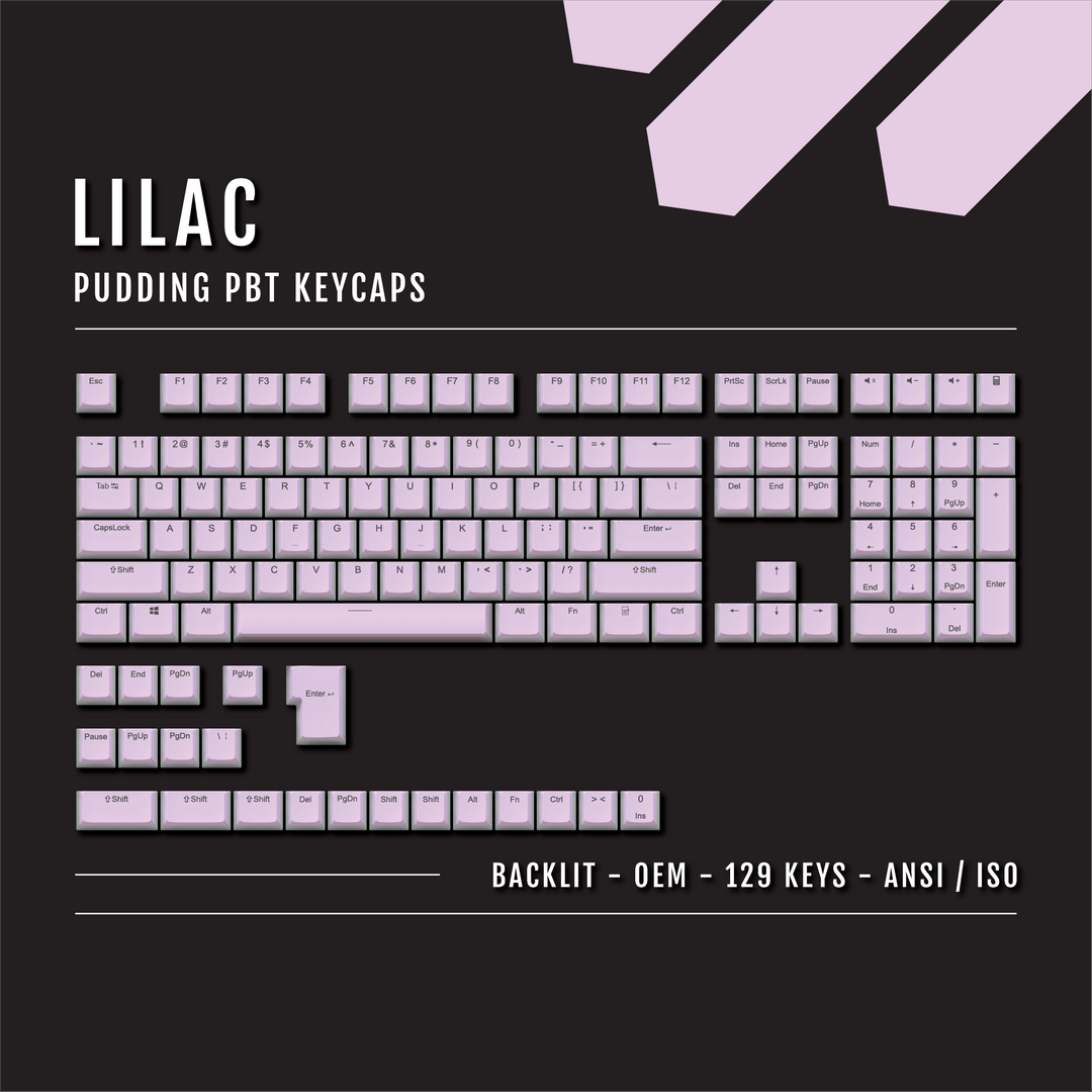 Lilac Backlit PBT Pudding Keycaps