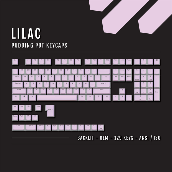 Lilac Backlit PBT Pudding Keycaps Krome Keycaps LTD Pudding Single