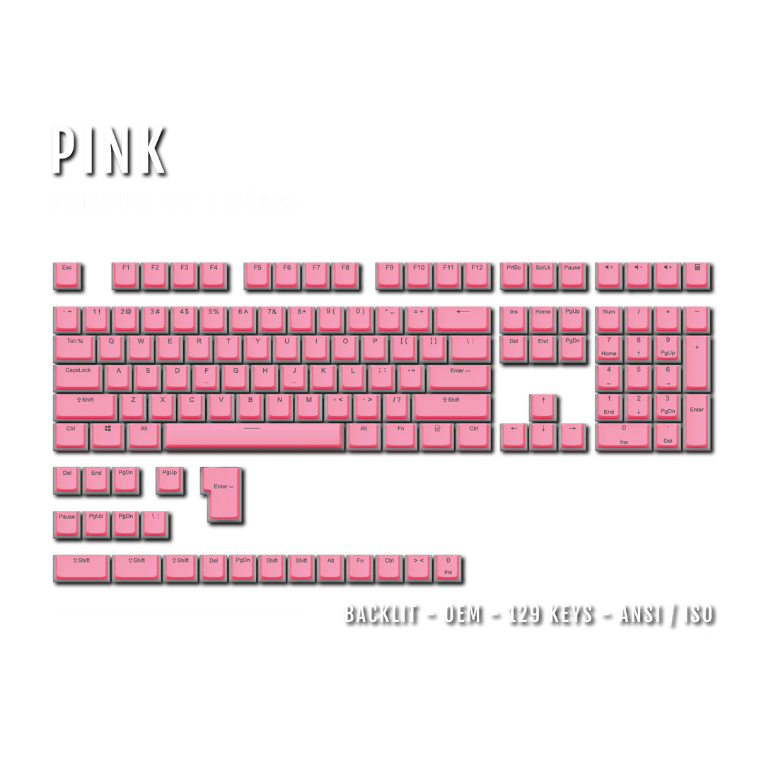 Pink Backlit PBT Pudding Keycaps Krome Keycaps LTD Pudding Single