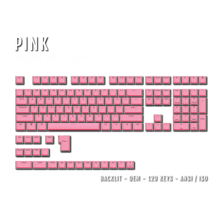 Pink Backlit PBT Pudding Keycaps Krome Keycaps LTD Pudding Single