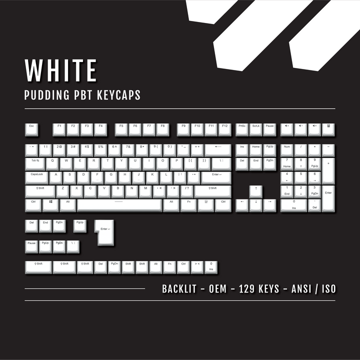 Pudding Keybacks Pudding Keycaps for RGB Keyboards | PBT Set – Krome Keycaps LTD