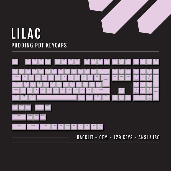 Lilac Backlit PBT Pudding Keycaps