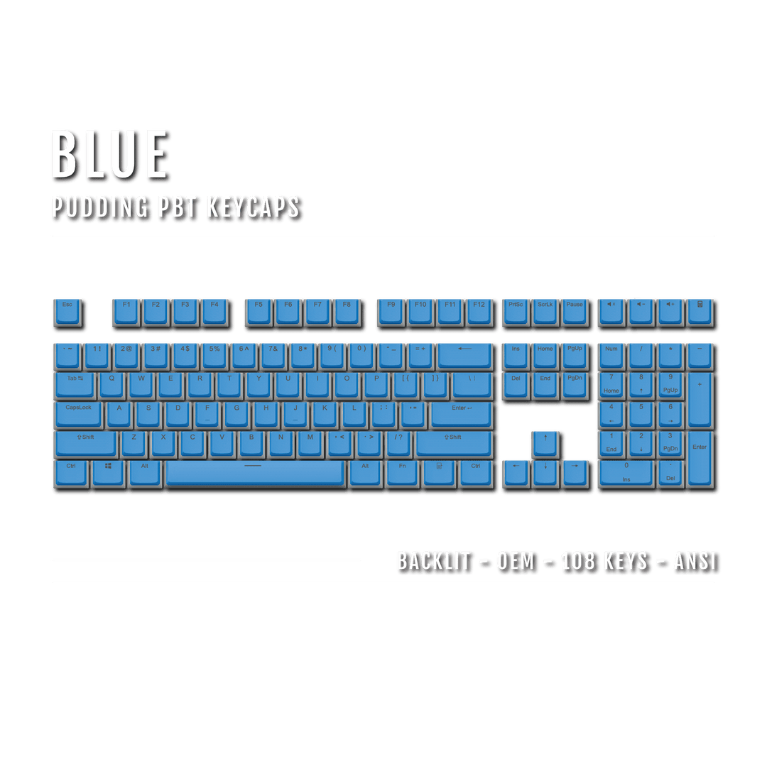 Blue Backlit PBT Pudding Keycaps