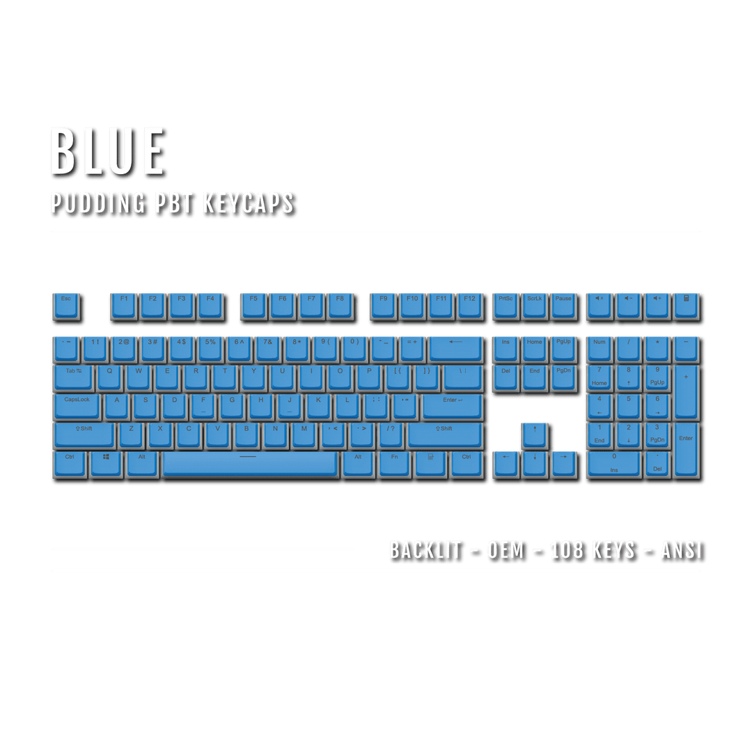 Blue Backlit PBT Pudding Keycaps Krome Keycaps LTD Pudding Single