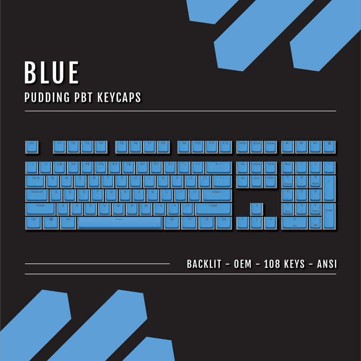 Blue Backlit PBT Pudding Keycaps