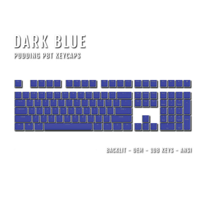 Dark Blue Backlit PBT Pudding Keycaps
