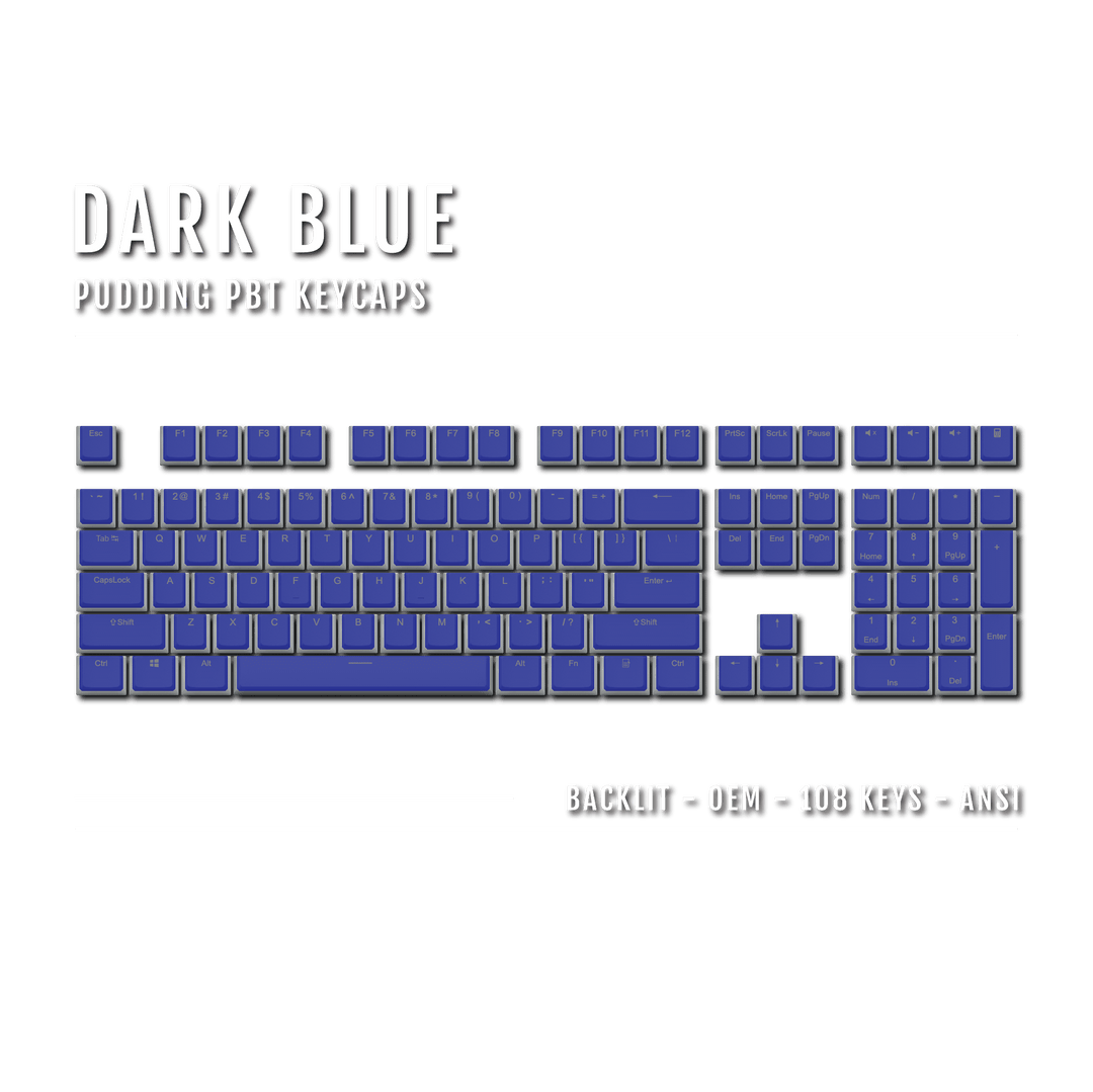 Dark Blue Backlit PBT Pudding Keycaps