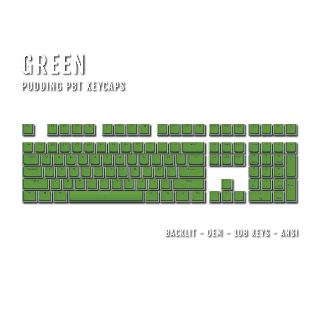 Green Backlit PBT Pudding Keycaps