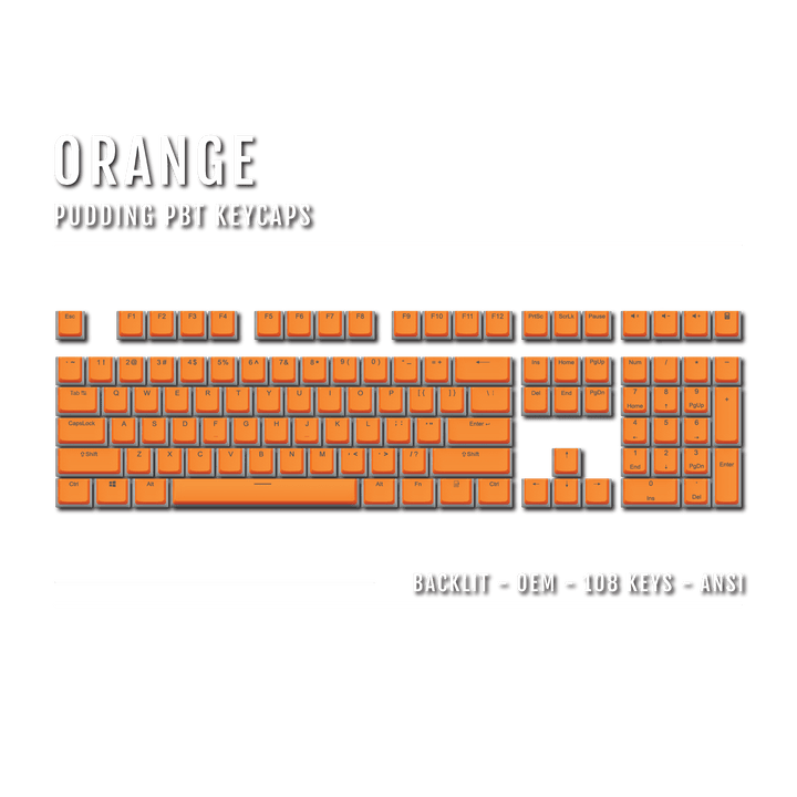 Orange Backlit PBT Pudding Keycaps