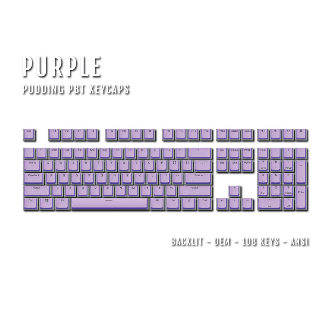 Purple Backlit PBT Pudding Keycaps Krome Keycaps LTD Pudding Single