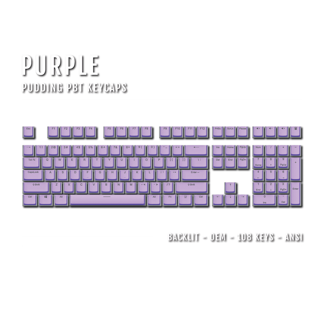 Purple Backlit PBT Pudding Keycaps