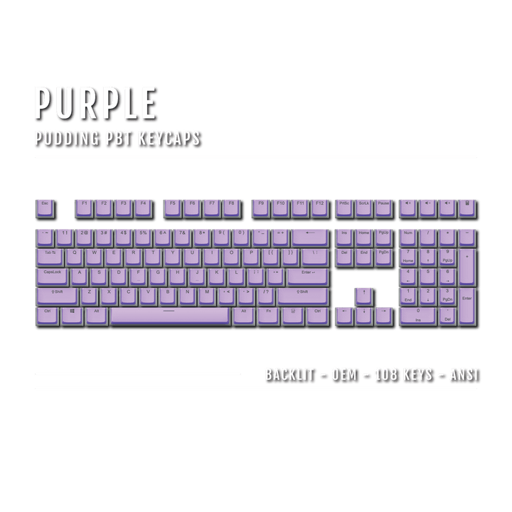 Purple Backlit PBT Pudding Keycaps