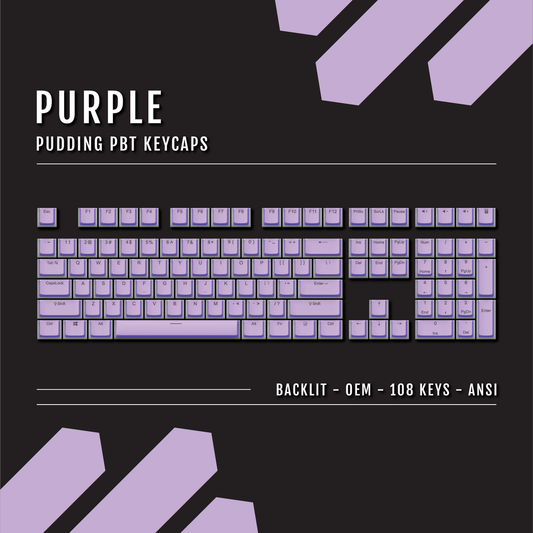 Purple Backlit PBT Pudding Keycaps