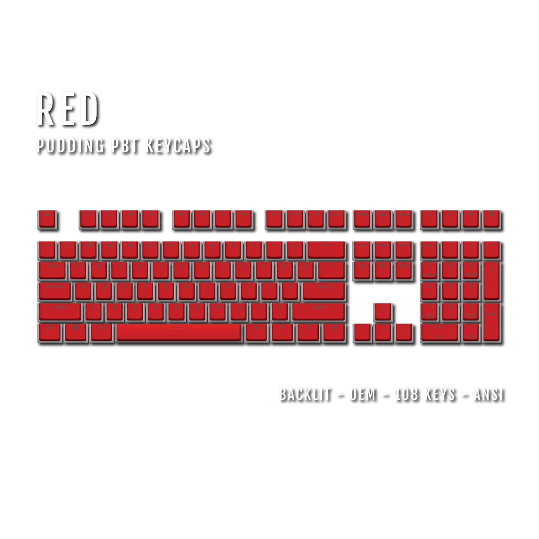 Red Backlit PBT Pudding Keycaps