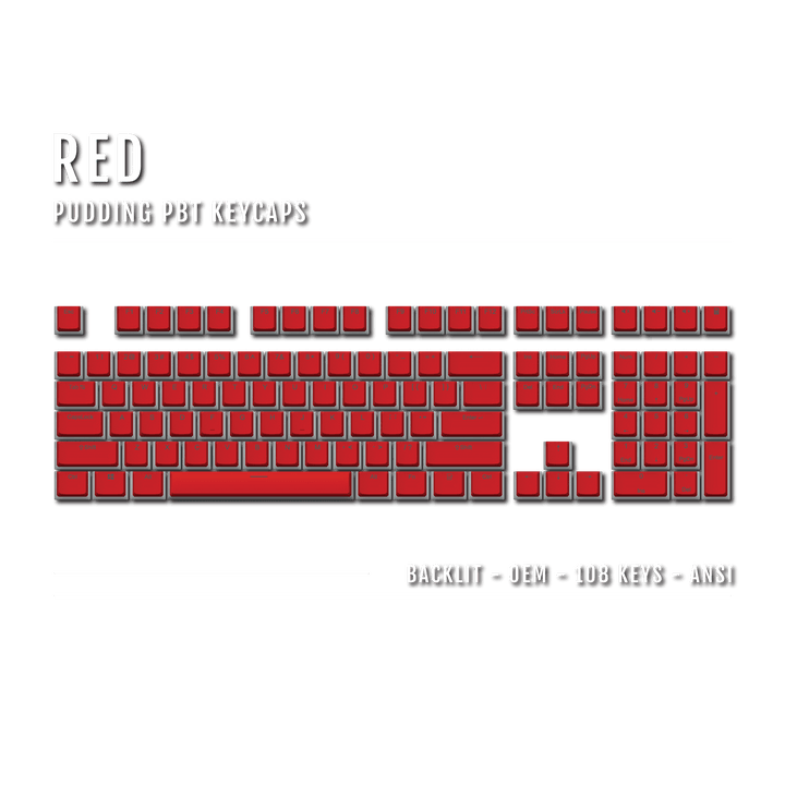 Red Backlit PBT Pudding Keycaps