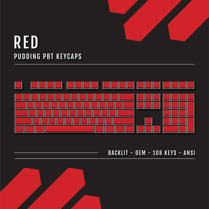 Red Backlit PBT Pudding Keycaps
