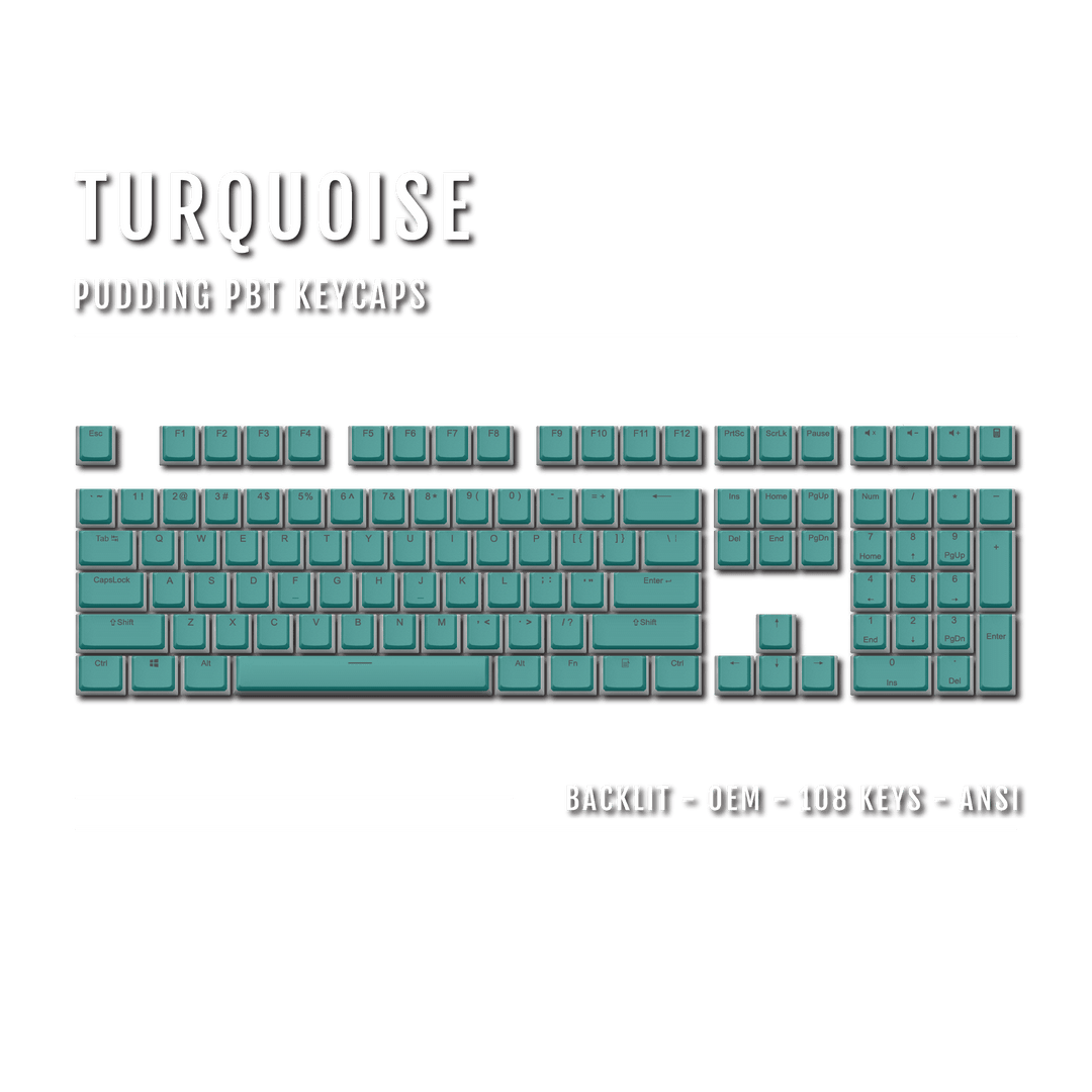 Turquoise Backlit PBT Pudding Keycaps