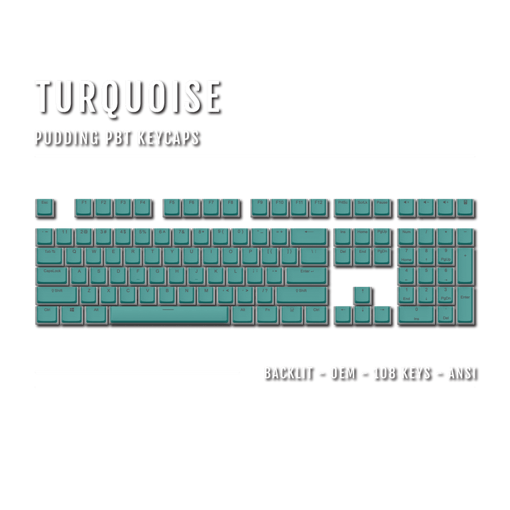 Turquoise Backlit PBT Pudding Keycaps