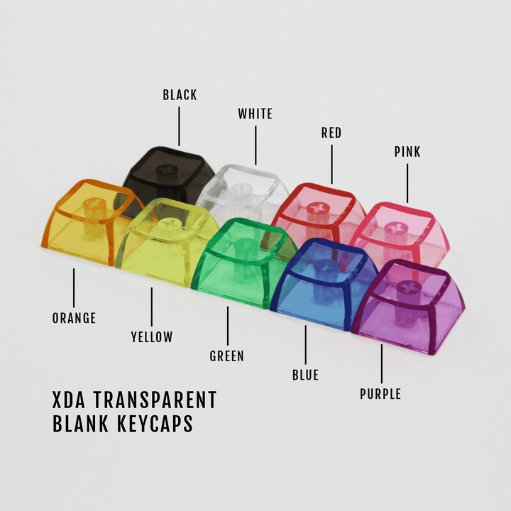 Single Blank Transparent XDA PBT Keycaps