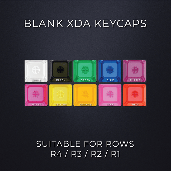 Single Blank Transparent XDA PBT Keycaps