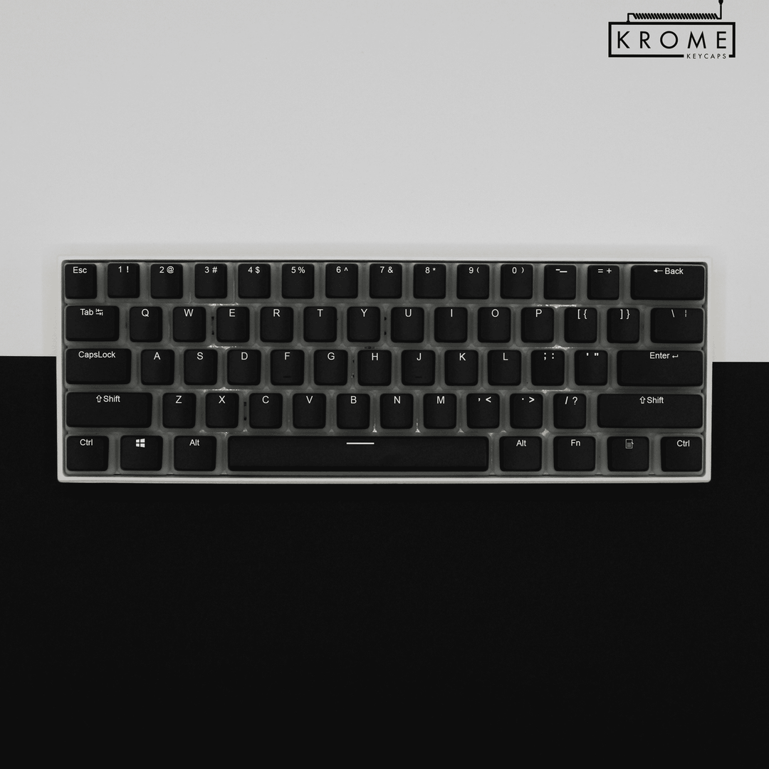 Black Italian (ISO-IT) Dual Language PBT Pudding Keycaps