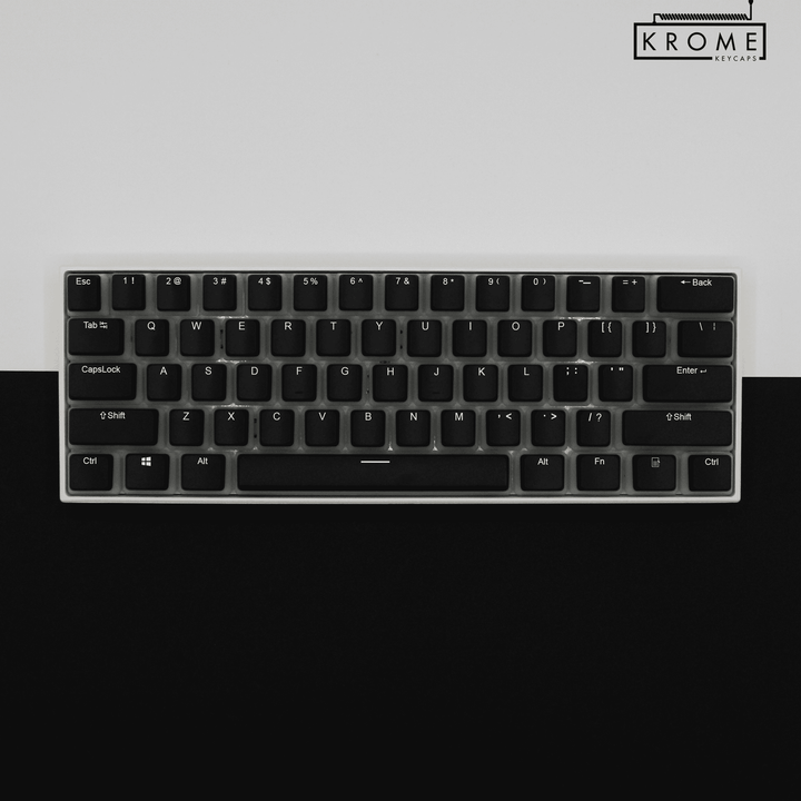 Black Danish (ISO-DK) Dual Language PBT Pudding Keycaps