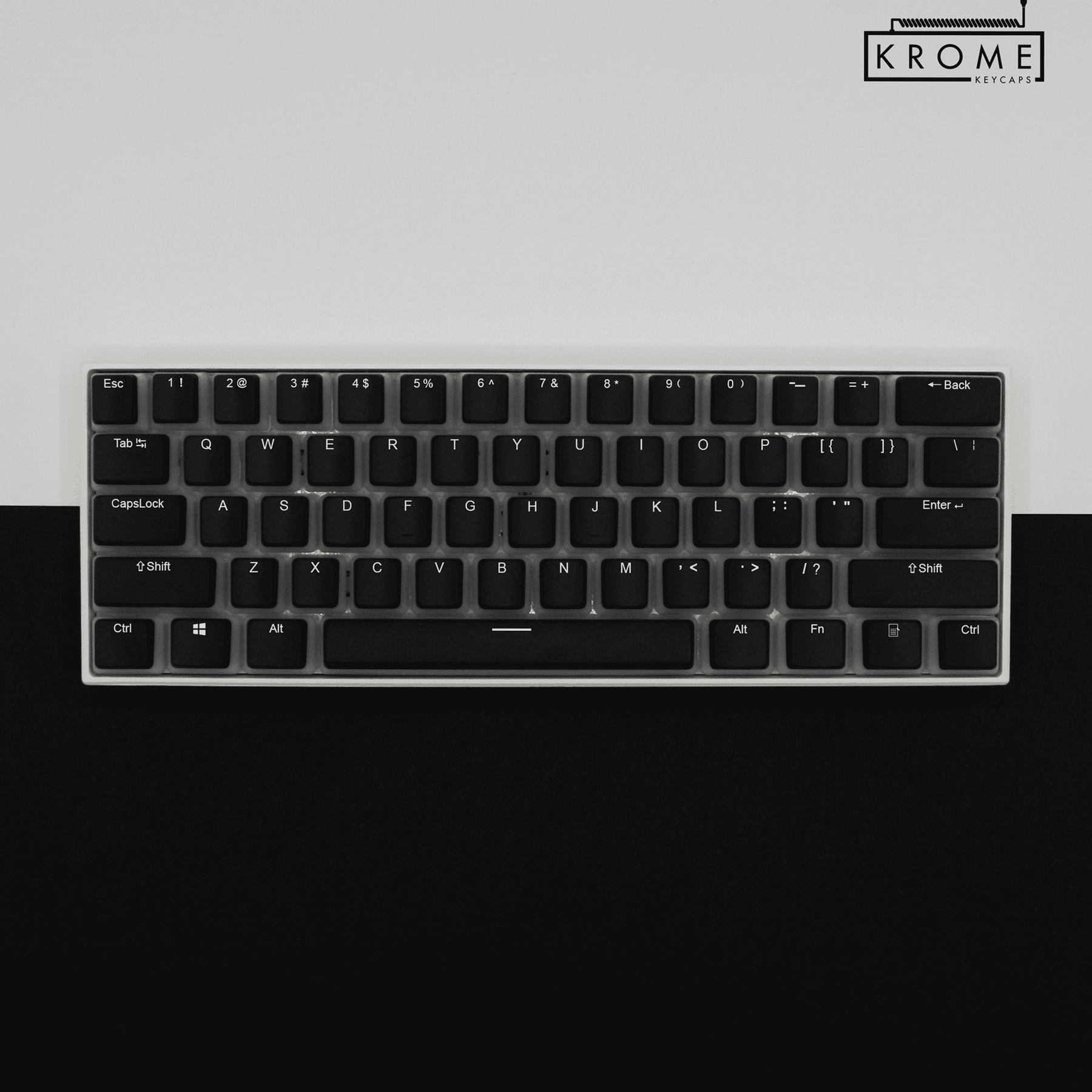 Black Belgian (ISO-BE) Dual Language PBT Pudding Keycaps – Krome ...