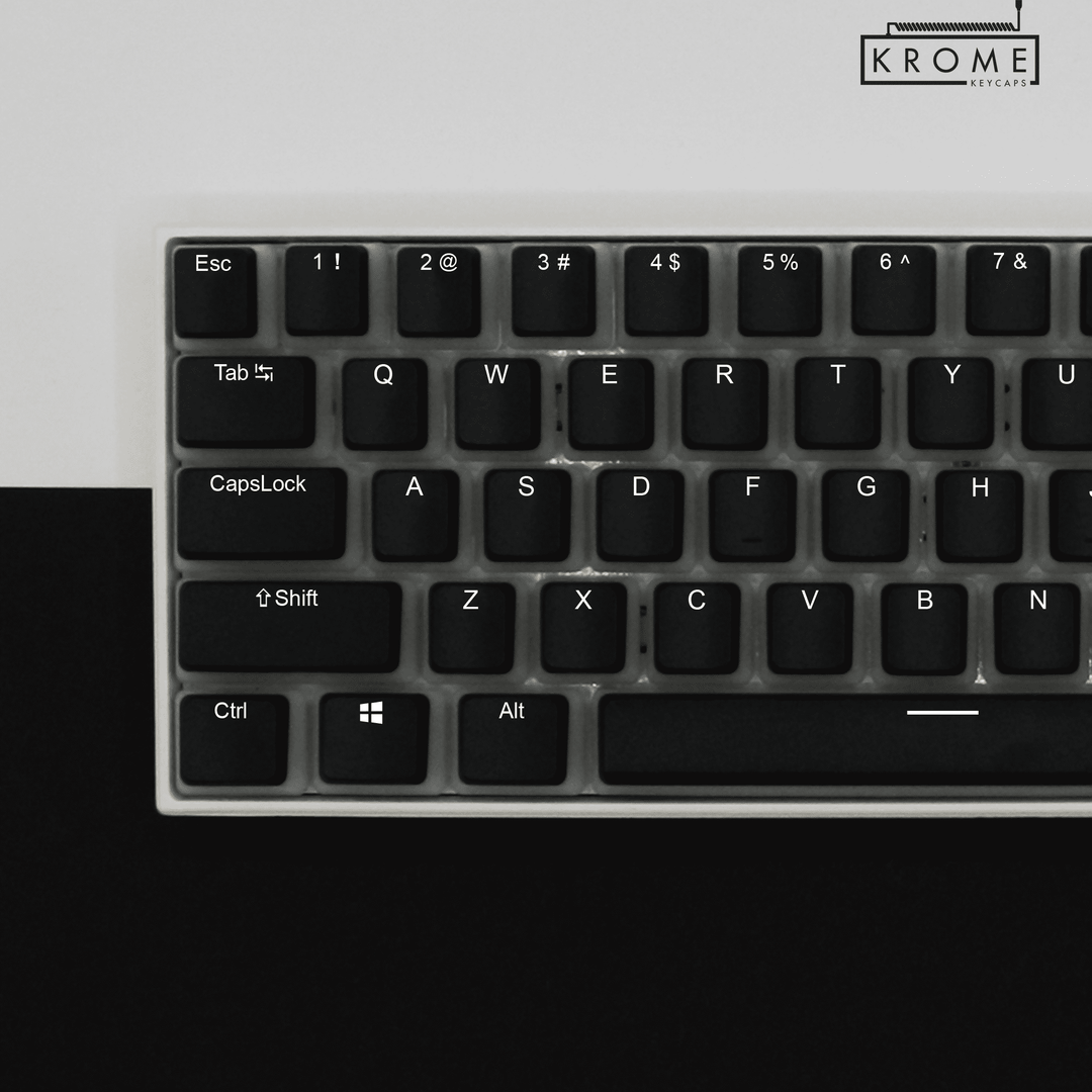 Black Japanese Dual Language PBT Pudding Keycaps