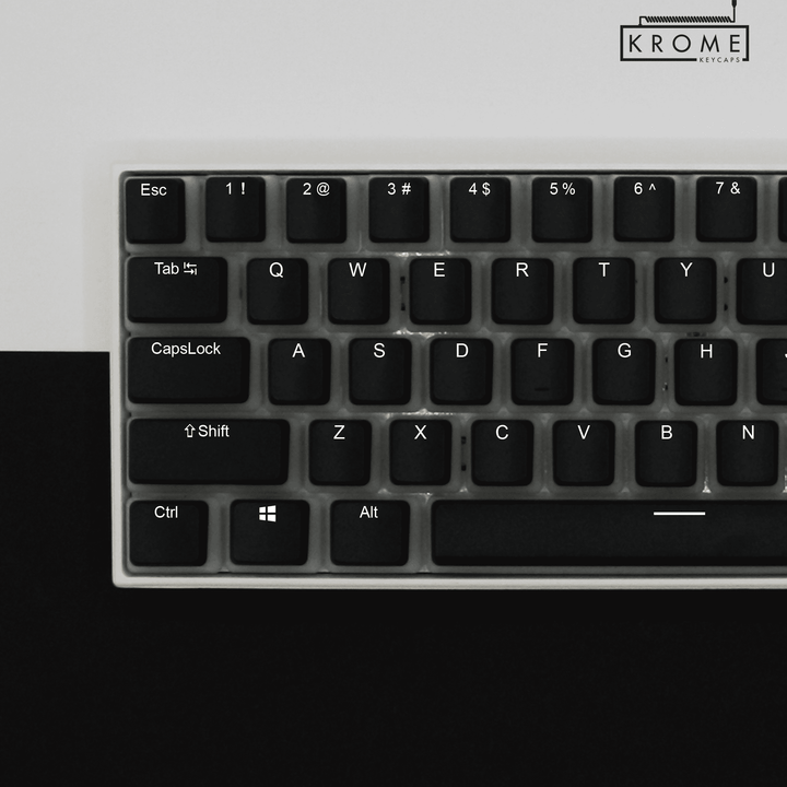 Black UK & Japanese Dual Language PBT Pudding Keycaps