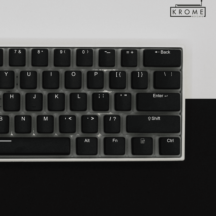 Black Japanese Dual Language PBT Pudding Keycaps