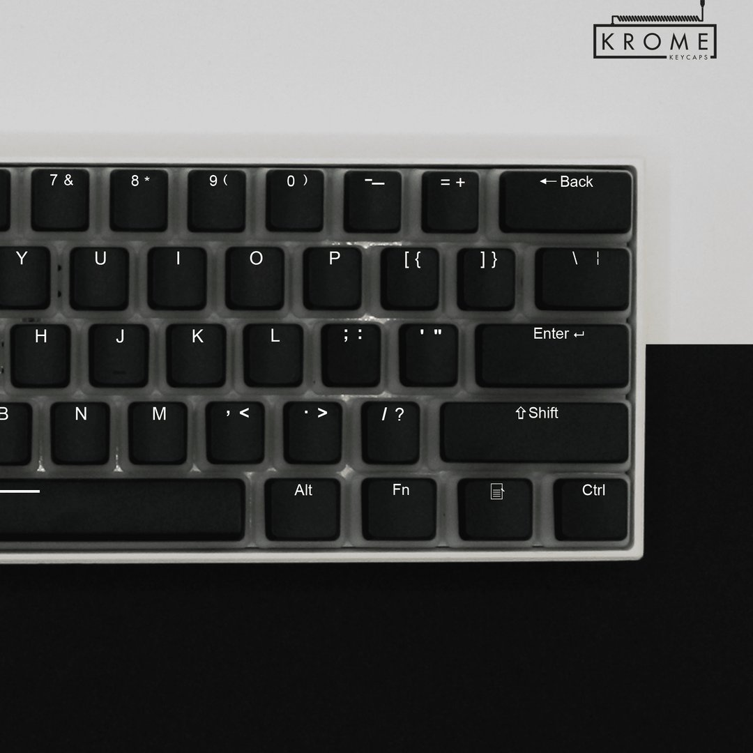 Black Italian (ISO-IT) Dual Language PBT Pudding Keycaps