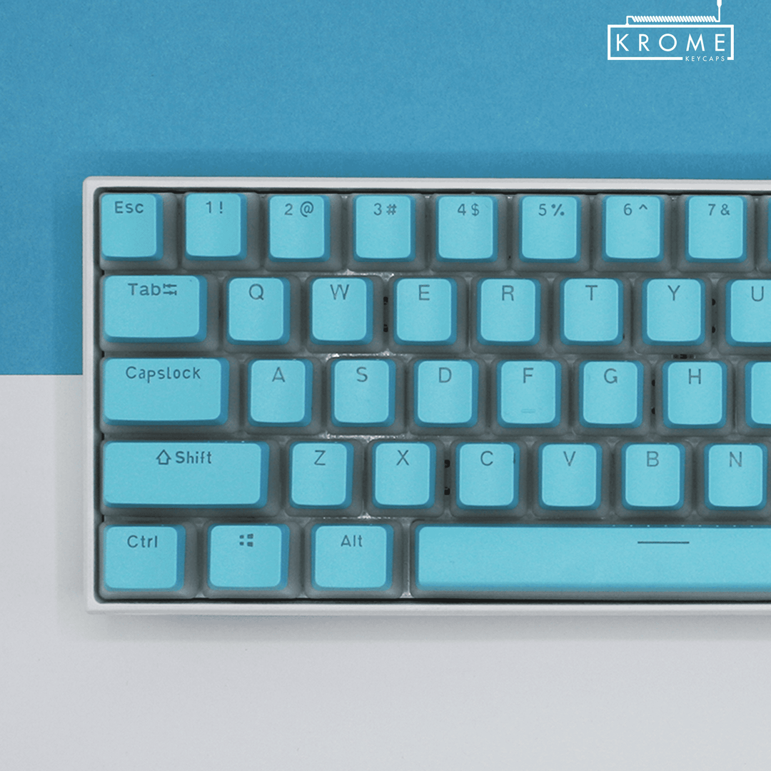 Cyan Dutch (ISO-NL) Dual Language PBT Pudding Keycaps Krome Keycaps LTD dutch