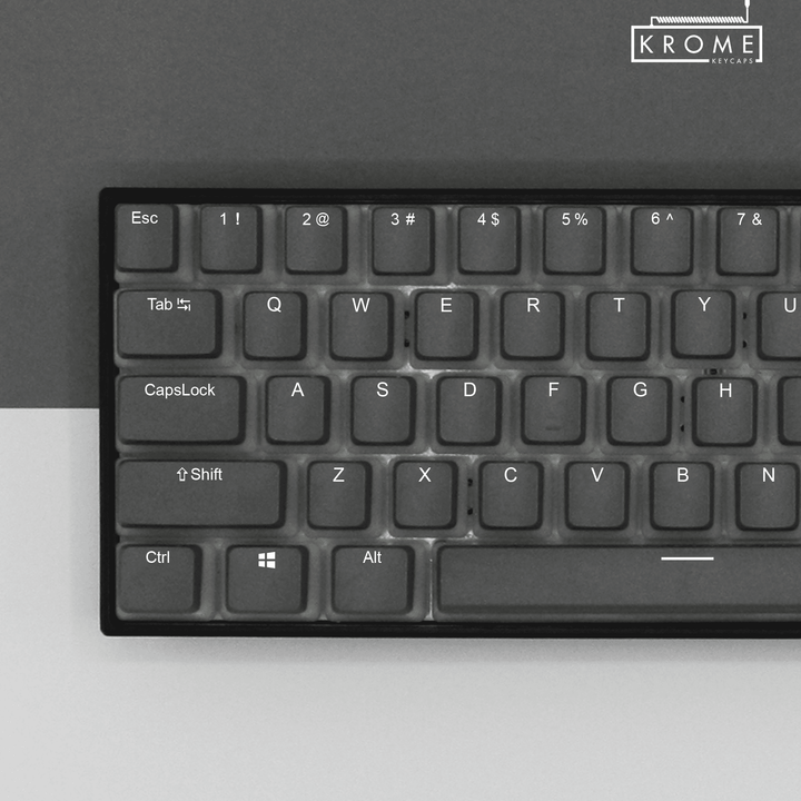 Grey Norwegian (ISO-NO) Dual Language PBT Pudding Keycaps Krome Keycaps LTD norwegian