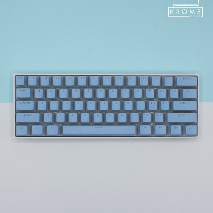 Light Blue UK & Korean Dual Language PBT Pudding Keycaps