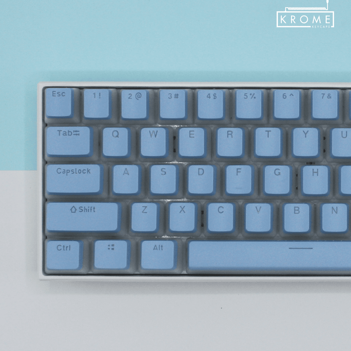 Light Blue Hungarian (ISO-HU) Dual Language PBT Pudding Keycaps