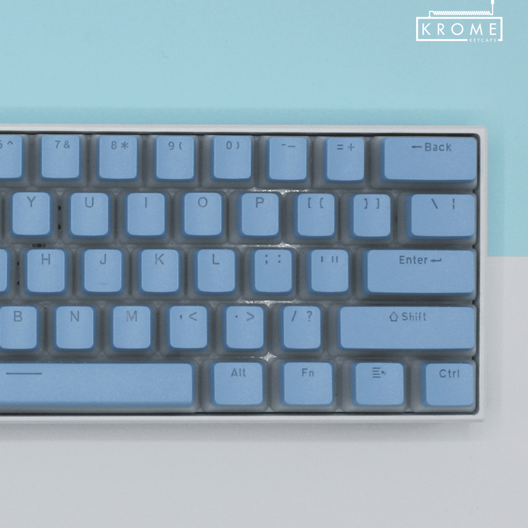 Light Blue Swedish (ISO-SE) Dual Language PBT Pudding Keycaps